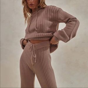 Hoodie & Pant Rib Knit Set